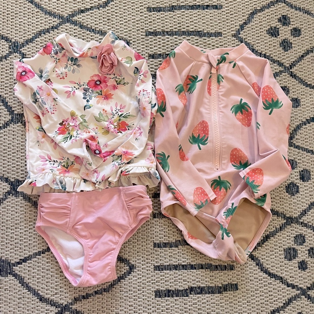 Two Bathing Suits Girls 18m - 24m